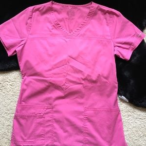 Cherokee pink scrub top